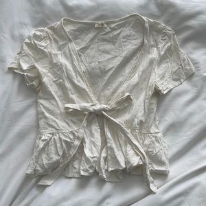 Linen Tie-Front Shirt